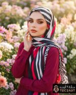 Cotton scarf zebra print