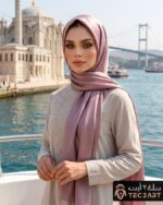 Plain silver scarf