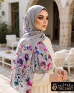 Cotton scarf floral print
