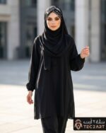 Plain chiffon instant hijab with sequence work