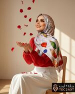 Brown satin scarf European