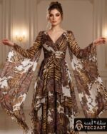 Full dress fabric with tiger print