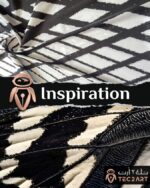 Butterfly print satin scarf fabric closeup
