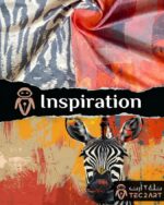 Zebra print cotton scarf fabric closeup