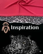 Leopard print chiffon scarf fabric closeup