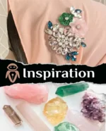 Diamond work chiffon scarf fabric closeup