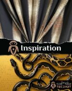 Snake print scada dress fabric closeup