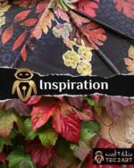 Floral print satin scarf fabric closeup