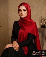 Maroon satin scarf