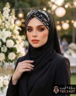 Plain chiffon instant hijab with sequence hijab