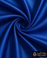 Blue satin scarf fabric closeup