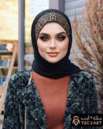 Black chiffon instant hijab