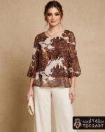 White top chiffon dress fabric
