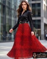 Leopard print Bottom chiffon dress fabric
