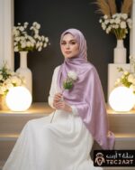 Plain satin scarf