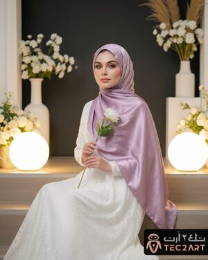 Plain satin scarf