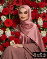 Pink satin scarf plain