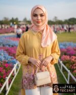Orange satin scarf plain