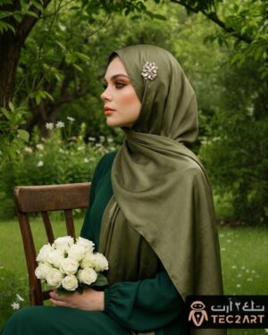 Satin scarf Asian collection