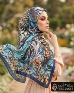 Blue multi scarf with Butterfly Print