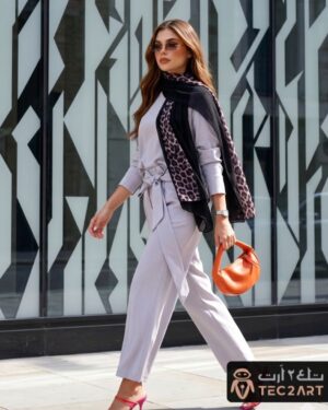 Black Scarf | Leopard Animal Print| Chiffon | Dubai Design | Arabian Collection | Tec2art Fashion