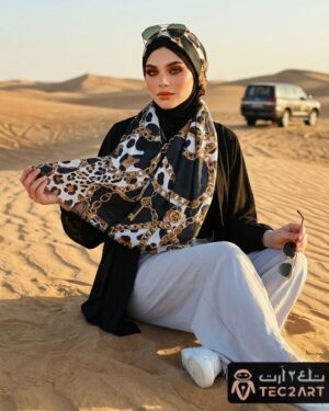 Black cotton scarf