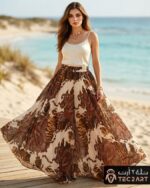 White bottom chiffon dress fabric