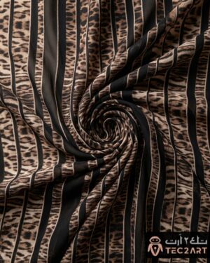 Leopard print scada dress fabric closeup