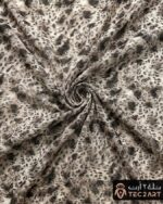 Leopard print chiffon dress fabric closeup