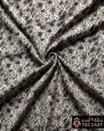 Leopard print chiffon dress fabric closeup