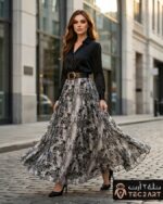 Skirt scada dress fabric with snake print