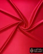 Maroon satin scarf fabric closeup