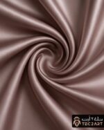 Brown satin scarf fabric closeup