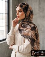 Black chiffon instant hijab