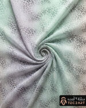 Leopard print chiffon dress fabric closeup