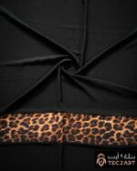 Leopard print chiffon scarf fabric closeup