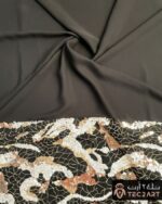 Sequence work chiffon scarf fabric closeup