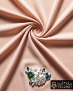 Diamond work chiffon scarf fabric closeup