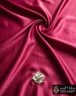 Diamond work satin scarf fabric closeup