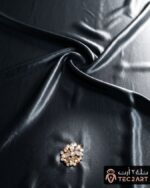 Diamond work satin scarf fabric closeup