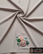 Diamond work chiffon scarf fabric closeup