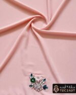 Diamond work chiffon scarf fabric closeup
