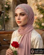 Pink instant hijab