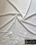 3D floral print chiffon scarf fabric closeup