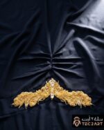 Diamond work chiffon instant hijab fabric closeup