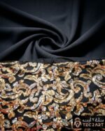 Sequence work chiffon instant hijab fabric closeup