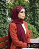 Maroon chiffon