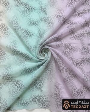 Blue Lavender Dress Fabric |Leopard Animal Print | Chiffon |Indonesian Design | AsianCollection | Tec2art Fashion