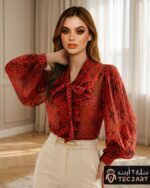 Top chiffon dress fabric with leopard print