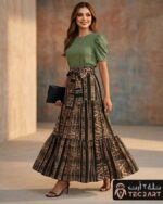 Brown black skirt